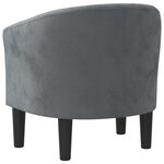 vidaXL Chaise cabriolet gris foncé velours