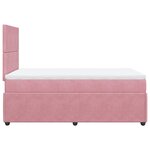 vidaXL Sommier à lattes de lit avec matelas Rose 120x200 cm Velours