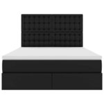 vidaXL Lit de Rangement Noir 140 x 190 cm Cuir synthétique