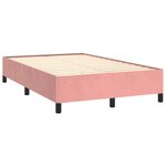 vidaXL Sommier à lattes de lit avec matelas rose 120x190 cm velours