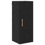 vidaXL Haut Armoire Chêne noir 34 5 x 34 x 180 cm Bois d'ingénierie