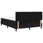 vidaXL Lit à ressorts avec matelas et LED Noir 140x190 cm Tissu