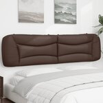 vidaXL Coussin de tête de lit Hvar marron 200 cm similicuir