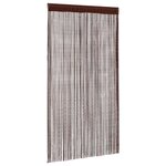 vidaXL Rideau en fils 2 Pièces 100 x 250 cm Marron