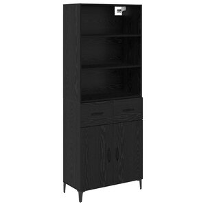 vidaXL Haut Armoire Chêne noir 69 5 x 34 x 180 cm Bois d'ingénierie
