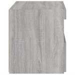 vidaXL Tables de chevet avec lumières LED 2 Pièces sonoma gris 50x40x45cm