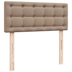 vidaXL Sommier à lattes de lit avec matelas Cappuccino 90x200 cm