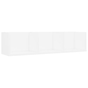 vidaXL Étagère murale à CD Blanc 75x18x18 cm Bois d'ingénierie