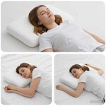 vidaXL Coussin de sommeil Uni Blanc 60 x 40 x 10 5 cm