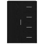 Buffet vidaXL Noir Chêne 60x31x84 cm en bois d'ingénierie