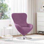 vidaXL Fauteuil œuf Violet 63 x 73 x 90 cm Velours
