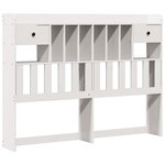 vidaXL Lit bibliothèque sans matelas blanc 150x200 cm bois pin massif