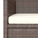 vidaXL Jeu de chaise et tabouret de jardin 4 Pièces Résine tressée Marron