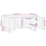 vidaXL Table Basse - 80 x 50 x 40 cm  en Bois de Mangue Massif