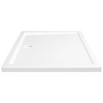 vidaXL Receveur de douche rectangulaire ABS Blanc 80x90 cm