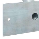 vidaXL Support de mât de drapeau Argent 13 x 6 cm Acier