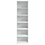 vidaXL Buffet haut blanc 50x41x185 cm bois d'ingénierie
