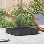 vidaXL Ensemble de base de parasol cantilever 2 Pièces Noir