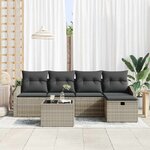 vidaXL Ensemble de Canapés avec coussin 6 Pièces polyrotin