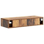 vidaXL Table d'appoint murale Bois ancien 87 5 x 34 5 x 17 cm