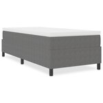 Lit à ressort vidaXL Gris clair 100x200 cm en tissu velours côtelé