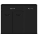 vidaXL Buffet Noir 88x30x70 cm Bois d'ingénierie
