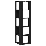 Bibliothèque d'angle vidaXL 5 étagères Chêne noir 50x50x179 cm Bois d'ingénierie