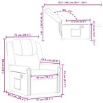 vidaXL Fauteuil inclinable Noir brillant Similicuir