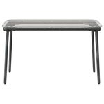 vidaXL Table de Jardin Noir 80 x 40 x 45 cm Poly rotin
