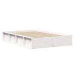 vidaXL Cadre de lit avec stockage Blanc 140 x 200 cm Pin massif