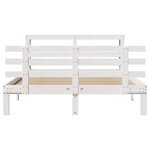 vidaXL Cadre de lit avec tête de lit sans matelas blanc 160x200 cm