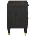 vidaXL Meuble TV Noir 100 x 33 x 46 cm Bois de mangue massif