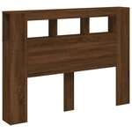 vidaXL Tête de lit à LED chêne marron 140x18 5x103 5cm bois ingénierie