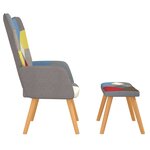 vidaXL Chaise de relaxation avec repose-pied Patchwork Tissu