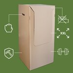 Pack and Move - Carton penderie déménagement - 50 x 50 x 120 cm - Carton renforcé - 1 marqueur offert