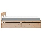 vidaXL Lit avec tiroirs et matelas 120x190 cm bois massif de pin