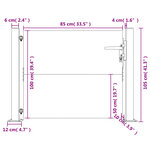 vidaXL Portail de jardin 105x105 cm acier corten