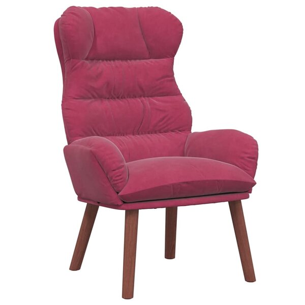 vidaXL Fauteuil relaxant Rouge bordeaux 69 x 74 x 93 cm Velours