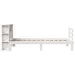vidaXL Lit bibliothèque sans matelas blanc 100x200 cm bois pin massif
