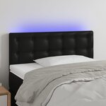vidaXL Tête de lit à LED Noir 80x5x78/88 cm Similicuir