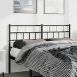 vidaXL Tête de lit métal noir 135 cm