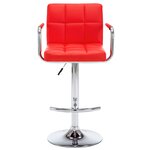 vidaXL Tabourets de bar lot de 2 rouge similicuir