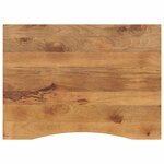 vidaXL Dessus de bureau avec courbe 100x80x2 5 cm manguier massif brut