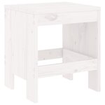 vidaXL Ensemble à manger de jardin 17 Pièces blanc bois massif de pin