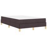 vidaXL Lit à ressorts avec matelas Marron foncé 120 x 190 cm tissu