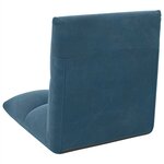 vidaXL Fauteuil de sol ajustable Bleu Velours