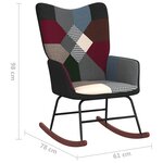 vidaXL Chaise à bascule avec tabouret Patchwork Tissu