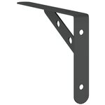 vidaXL Supports d'étagères 4 Pièces 20x2 5x14 cm noir acier inoxydable