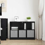 vidaXL Buffet Chêne noir 88 5 x 27 5 x 63 5 cm