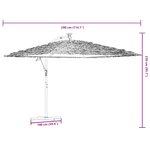 vidaXL Parasol de jardin avec mât en acier blanc 290x290x238 cm